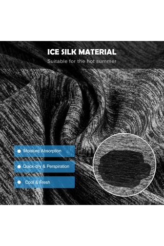 Ranyeek Yaz Sporları İçin Uv Koruyucu Nefes Alabilir Bisiklet Bandanası, Gri Gri