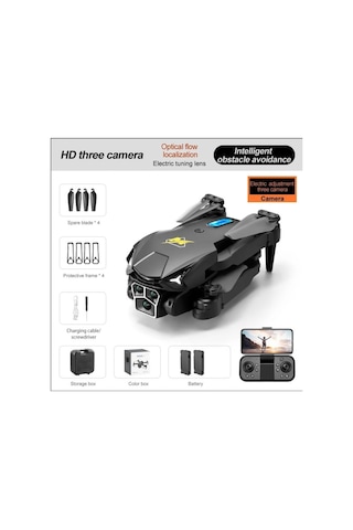 Çift Kamera Ve Bataryalı Drone Uzaktan Kumandalı App Destekli Quadcopter Tek Tuş İle İniş Kalkış
