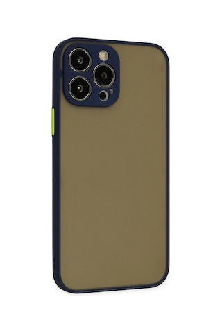 Gld-spt- Newface Apple Uyumlu iPhone 14 Pro Max Kılıf Montreal Silikon Kapak - Lacivert