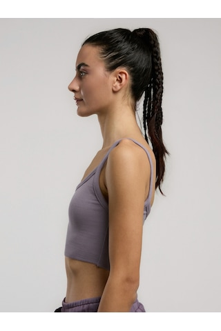 Everlast Ever Relaxed Rib Mürdüm Kadın Atlet Büstiyer Mürdüm