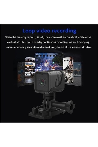 Motion003 Lichen Hd Spor Kamera, 1080 Araba Kayıt Cihazı, Wıfı Binicilik Siyah, Kablosuz Modda Siyah