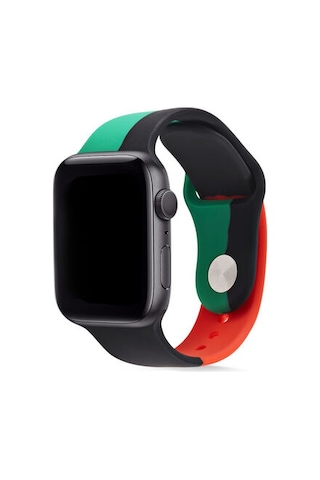 Apple Watch Uyumlu 38mm Krd-39 Silikon Kordon - Siyah