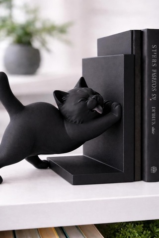 Kedi Tasarımlı Kitap Desteği - 3d Baskı Özel Seri