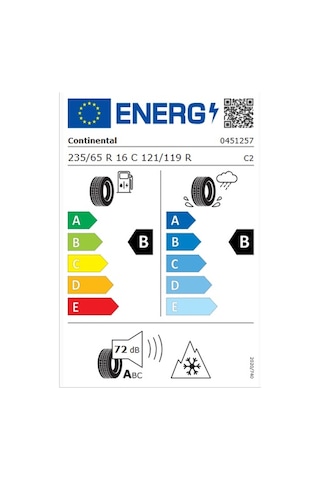 Continental 235/65R16C 121/119R M+S 3Pmsf 10Pr Vancontact A/S Ultra Dört Mevsim Lastiği 2026