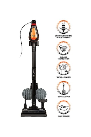 Fantom P6100 Pluto Plus 500 W Moplu Dikey Elektrikli Süpürge
