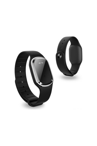 Skycity Siyah Fiziksel Uyku Koruyucu Akıllı Bileklik - Sıcaklık Ölçer, Saat Ve 3 Seviye Uçucu İlaçsız Kovucu