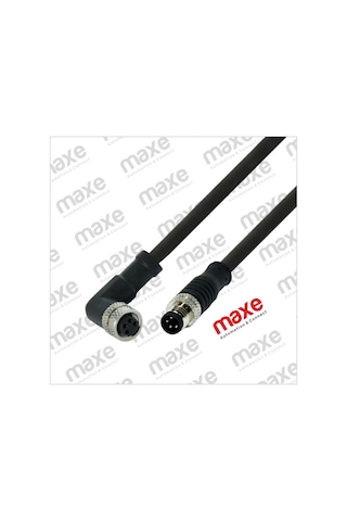 M8 4pin Dişi Açılı Konnektörlü PVC 10mt