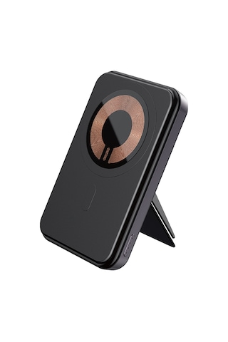 Raptic Trio Standlı Pd Hızlı Şarj Özellikli 15w 10.000mah Magsafe Powerbank Siyah