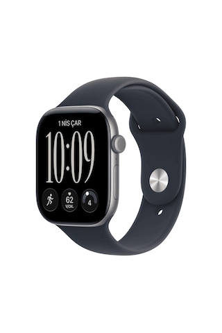 Apple Watch Series 12 Gps + Cellular 42MM - Uzay Grisi Alüminyum Kasa - Lacivert Spor Kordon - S/m Akıllı Saat (Distribütör Garantili)