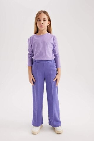 DeFacto Kız Çocuk Wide Leg Pantolon B7784A8NSPR320 Mor
