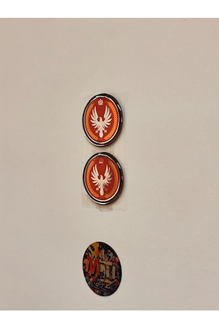 Kartal Damla Sticker Etiket Direk Arması 3d Damla Silikon Torpido Kartal Damla 2adet 4,5x3,5cm Çok Renkli