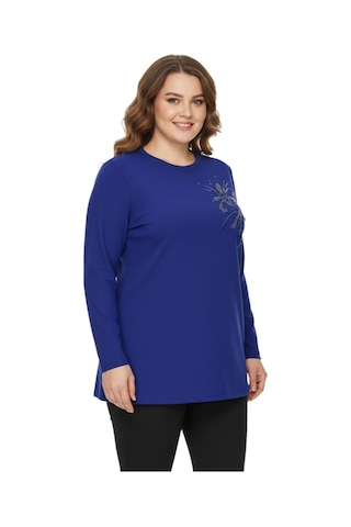 Nazal Kadın Önü Nakışlı Bluz Bgl-st05090 İndigo