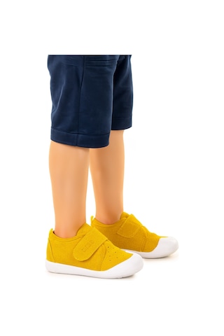 Kiko Kids Daffy Cırtlı Erkek Bebek İlk Adım Panduf Ayakkabı Sarı