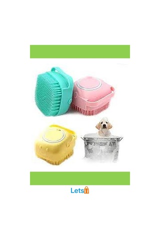 Yumuşak Silikon Şampuan Hazneli Kedi Köpek Yıkama Kesesi 80ml