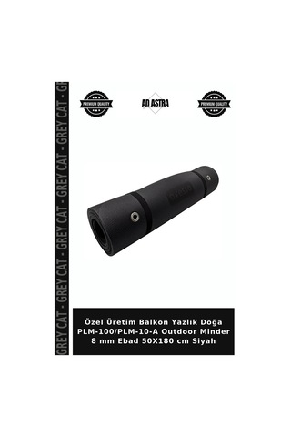 Özel Üretim Balkon Yazlık Doğa Plm-100/plm-10-a Outdoor Minder 8 Mm Ebad 50x180 Cm Siyah