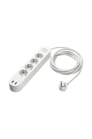 Ikea Koppla 2 Usb Girişli 4'lü Priz, Beyaz, 3 M Diğer