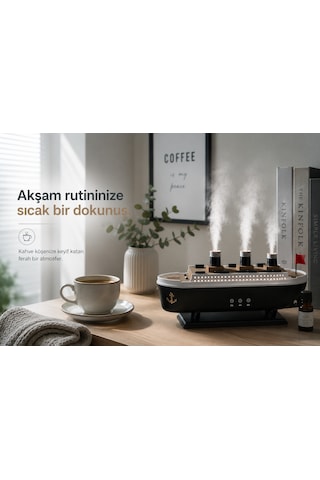 Nivego Titanic Gemi Aromaterapi Kuruluk Önleyici Hava Nemlendiricili 2 Buhar Modlu / 7 Işık Modlu
