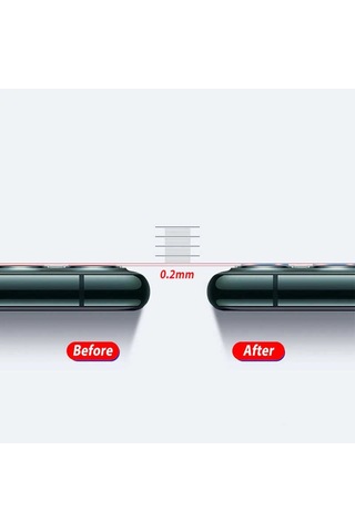 Apple Uyumlu iPhone 12 Mini Htstore Zore Kamera Lens Koruyucu Cam Film