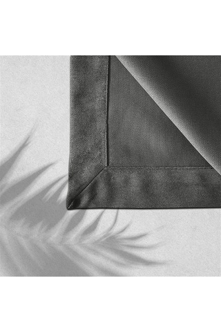 Kadife Dokulu Masa Örtüsü Gri Rengi-644