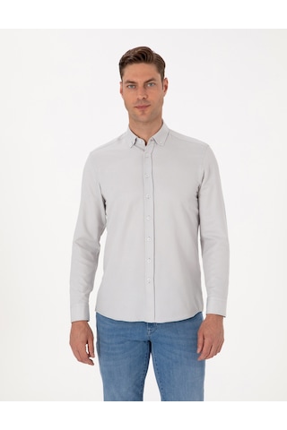 Pierre Cardin Erkek Gri Gömlek Desenli 50311487-vr024 Gri