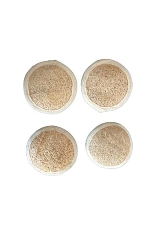 4 Adet Doğal Kabak Lifi Oval Yüz Kesesi Peeling Süngeri
