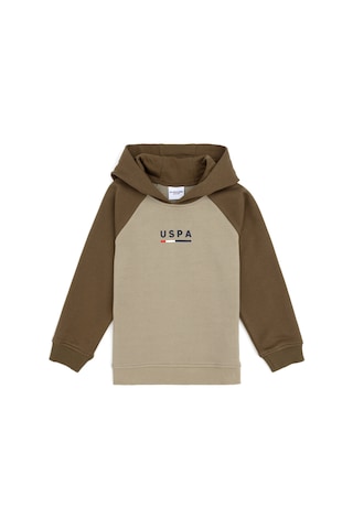 U.S. Polo Assn. - Erkek Çocuk Açık Haki Kapüşonlu Sweatshirt 50293495-VR183