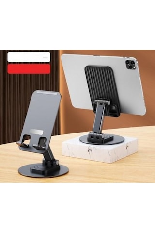 Katlanabilir Telefon Tutucu Stand Yuvarlak Tabanlı Mc-460 Siyah