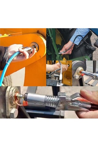 Geeksen Metal Yağlama Ucu, 300mm Borulu, 45 -90 Uyumlu, Elektrik/el/pnömatik Makinelere Uygun, Ağır Makine Ve Araçlar İçin