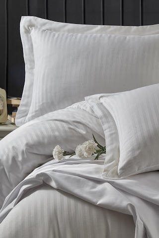 BonjardinHome Pamuk Saten Nevresim Takımı Beyaz