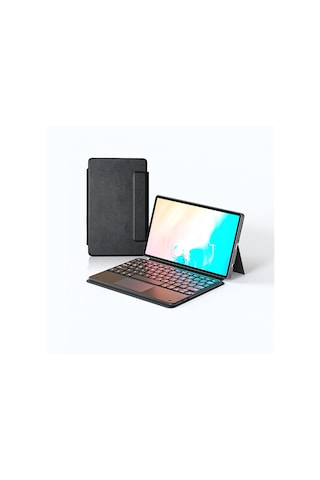 Samsung Galaxy Uyumlu Tab S11 Border Keyboard Bluetooh Bağlantılı Standlı Klavyeli Tablet Kılıfı Arka Kapak