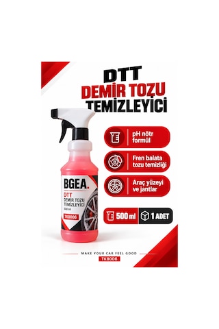 Bgea Dtt Demir Tozu Temizleyici Sprey 500 Ml Ph Nötr Jant Ve Araç Yüzey Temizleyici