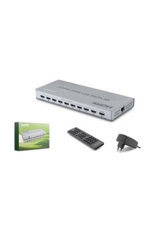 Hadron Hdx1437 Hdmı Multi Viewer Network Kontrollü Kumandalı 4k 30 Hz 9 Giriş 1 Çıkış Gri Kdo