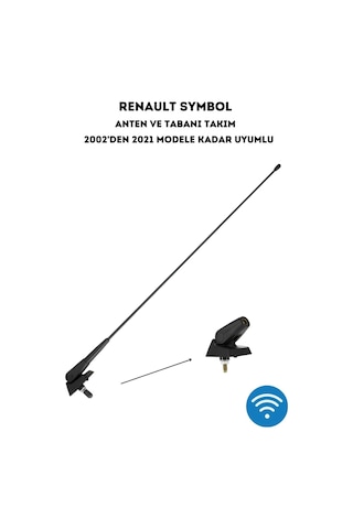Renault Symbol Clio 1-2 Kangoo 1-2 Megane 1 Tavan Anteni Ve Tabanı Takım 2002 2021 Arası Uyumlu Fm/am Yüksek Çekim