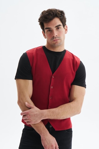 Arma Erkek Slim Fit Basic %100 Pamuk Triko Yelek K9kro0853 Bordo