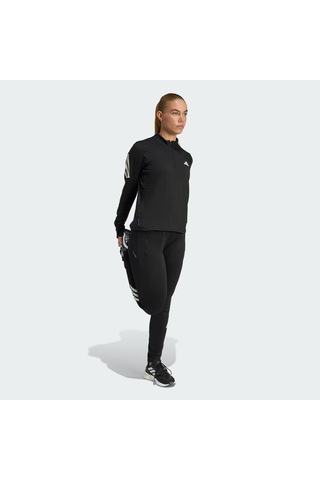 Adidas Adi365 Iconic Running 1/2 Fermuarlı Kadın Uzun Kollu T-shirt Jz5149 Siyah