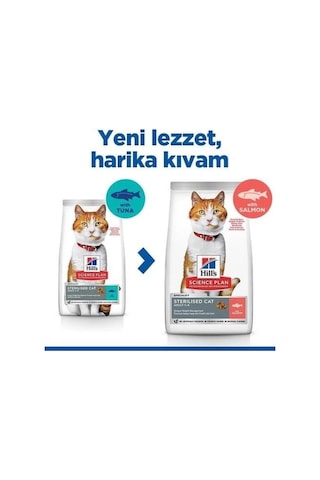Hill's Science Plan Somonlu Kısırlaştırılmış Yetişkin Kedi Maması 13 KG + 2 KG Mama