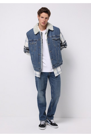 Colin's Colins Regular Fit Klasik Yaka Düğmeli Astarsız Kürklü Erkek Koyu Mavi Yelek Cl1077185 Q1.v1 Dn44640 Denim