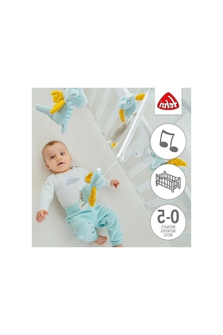 Sevimli Hayvanlarla Müzik Kutusu Mobil Bebek Oyuncağı