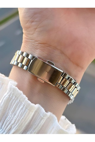 Coliseum Çelik Kordon Takvimli Kadran Özel Tasarım Vintage Seri Kadın Kol Saati+bileklik Ps.8341.m8 Gümüş