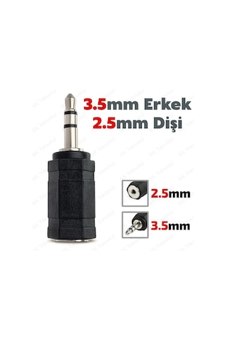 3.5mm Erkek To 2.5mm Dişi Stereo Mic Ses Kulaklık Jak Adaptörü Dö