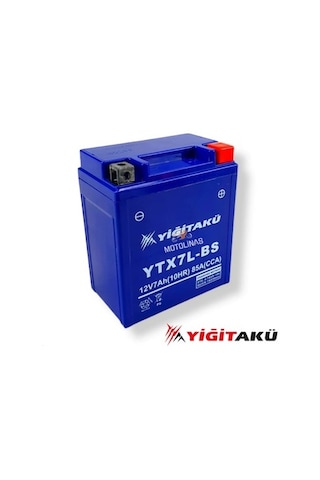 12 V 7 Ah-amper YTX7L Bs Yiğit Akü Motosiklet Aküsü