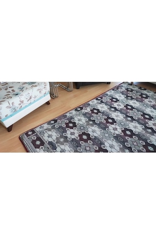4m2 Yıldızlı Desen Serme Halı Örtüsü, Halı Koruyucu, Çok Amaçlı Pike, Savan Bordo - Krem