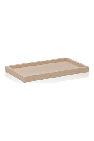 The Mia Travertine Banyo Tepsisi Bej 28x16x3 Cm Çok renkli