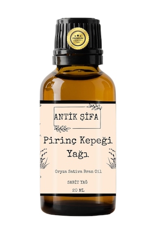 Pirinç Kepeği Yağı - 20 Ml %100 Soğuk Sıkım, Saf Pirinç Yağı 20 ML