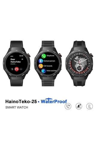 Haino Teko Teko25 Amoled Ekran Waterproof Akıllı Saat + 3 Kordon (İthalatçı Garantili)