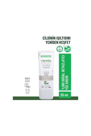 Siveno Doğal Beyazlatıcı Yüz Kremi 30 Ml