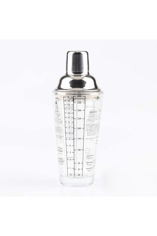 Sones Paslanmaz Çelik Cam Kokteyl Çalkalayıcı Aletleri Ölçekli Süt Çay Bardağı, Kapasite: 450ml