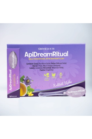 Premium Apidreamritual Ballı Bitki Ekstrakt Çayı 12 Adet Yoğun Formül Kaşık Çay - Uyku Çayı