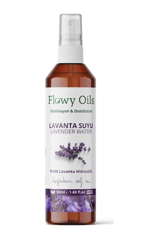 Flowy Oils Lavanta Nemlendirici ve Antioksidan Hidrosol Suyu 50 ML