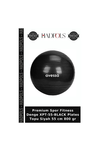 Premium Spor Fitness Denge Xpt-55-black Plates Topu Siyah 55 Cm 800 Gr